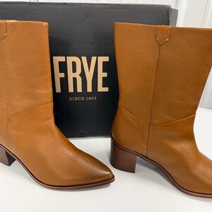 Frye Women's Brown Leather Heeled Boots